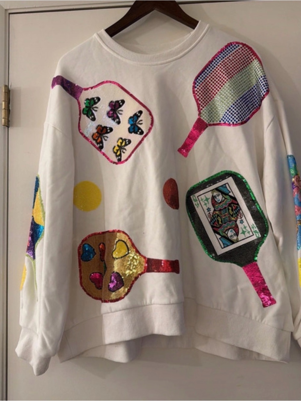 Queen of Sparkles Pickle ball sweatshirt
